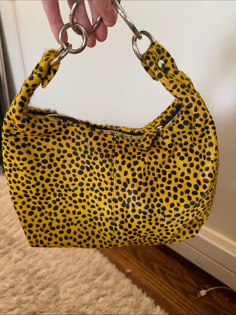 NWOT Urban Outfitters Leather Christiane Soft Calf Hair Mini Shoulder Purse Bag - Picture 3 of 4
